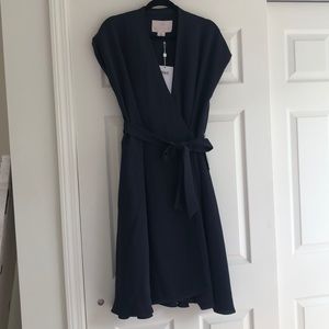 GMG Navy Audrey Wrap Dress